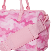 SPRAYGROUND® DUFFLE PINK CAMO FAUX MINI FUR DUFFLE