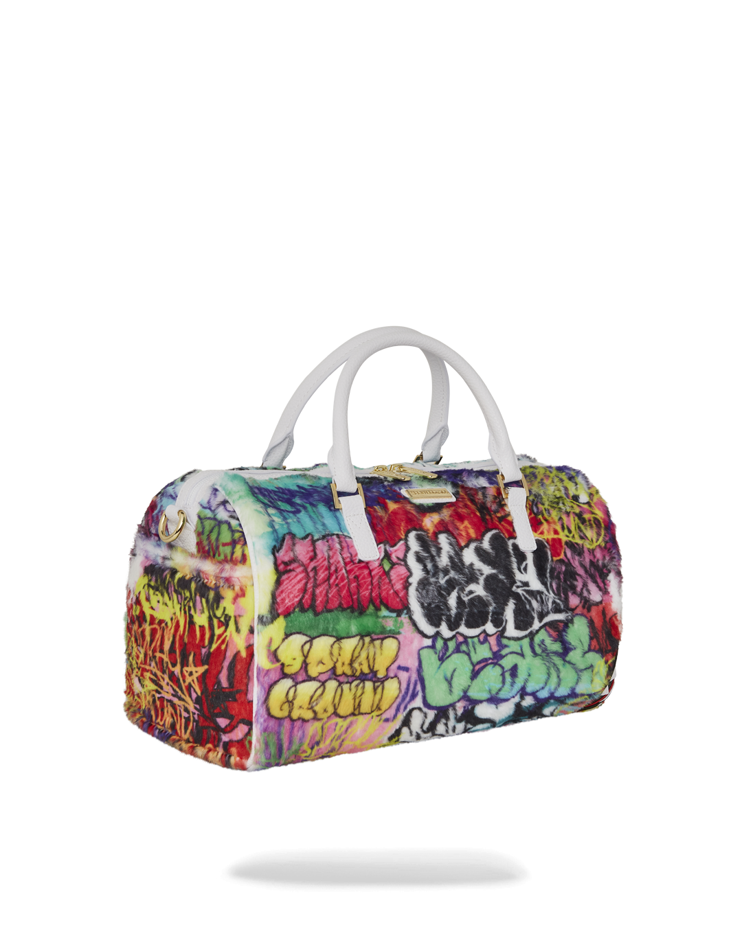 SPRAYGROUND® DUFFLE GRAFFITI FAUX FUR MINI DUFFLE