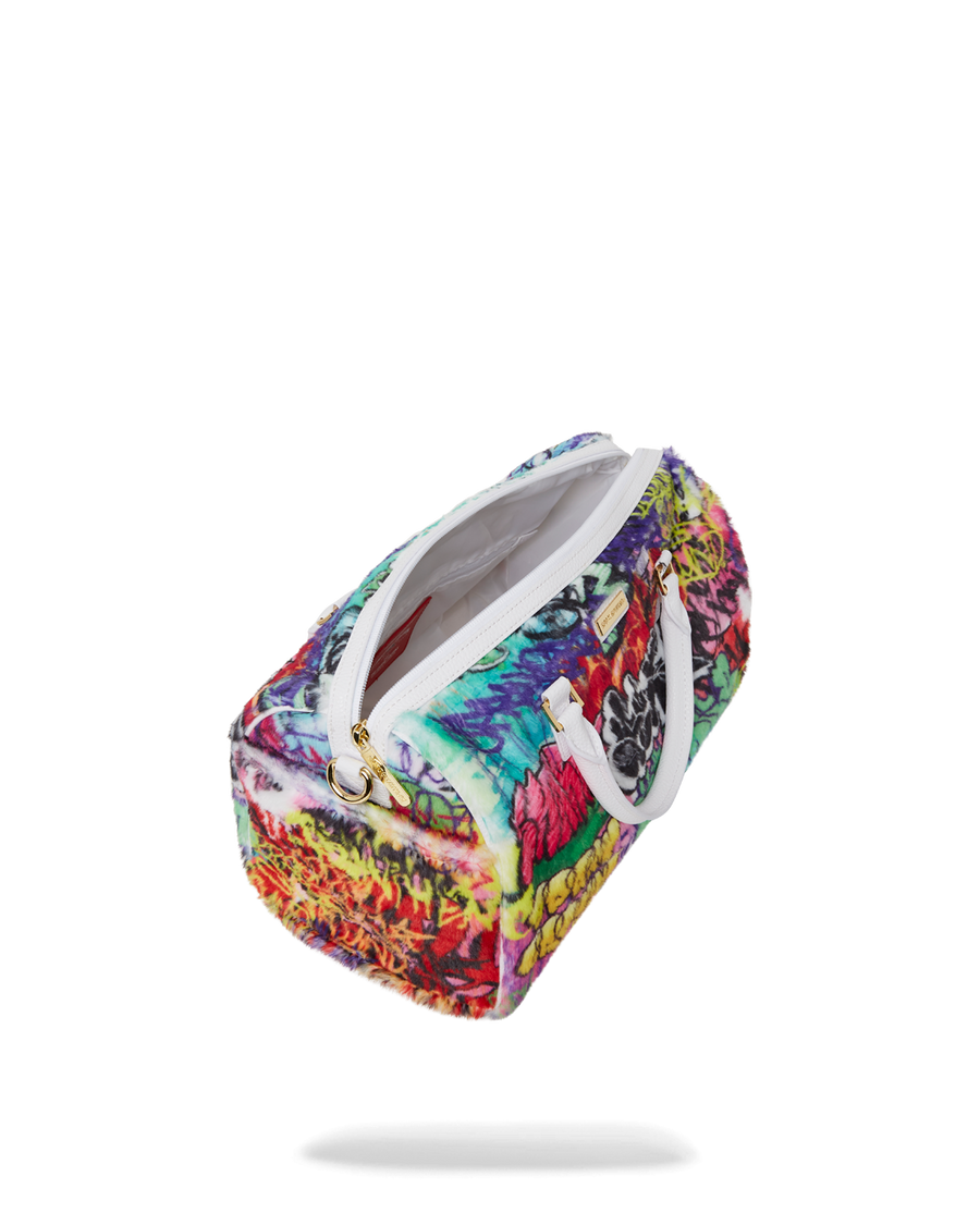 SPRAYGROUND® DUFFLE GRAFFITI FAUX FUR MINI DUFFLE