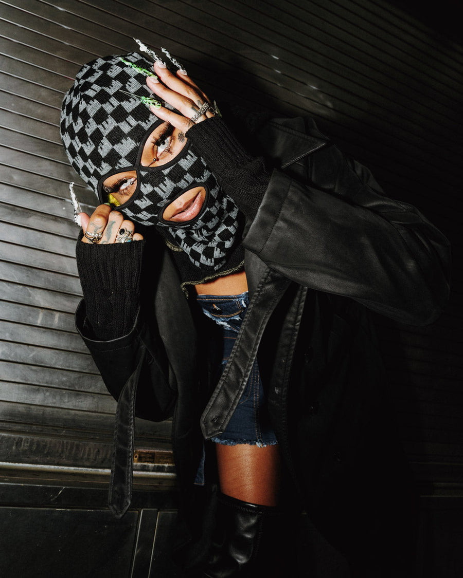 SPRAYGROUND® SKI MASK CHECKERED DRIP SKI MASK