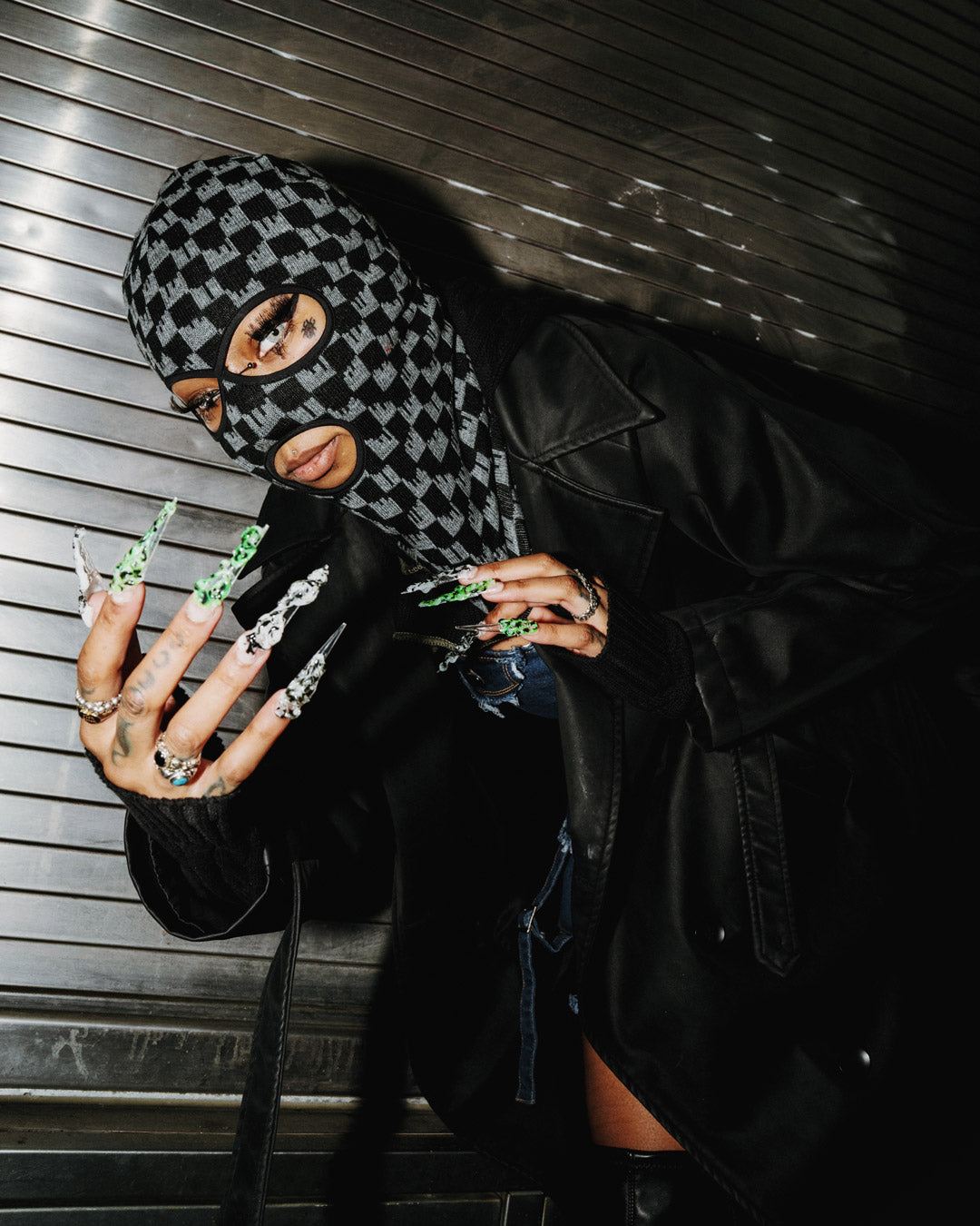 SPRAYGROUND® SKI MASK CHECKERED DRIP SKI MASK