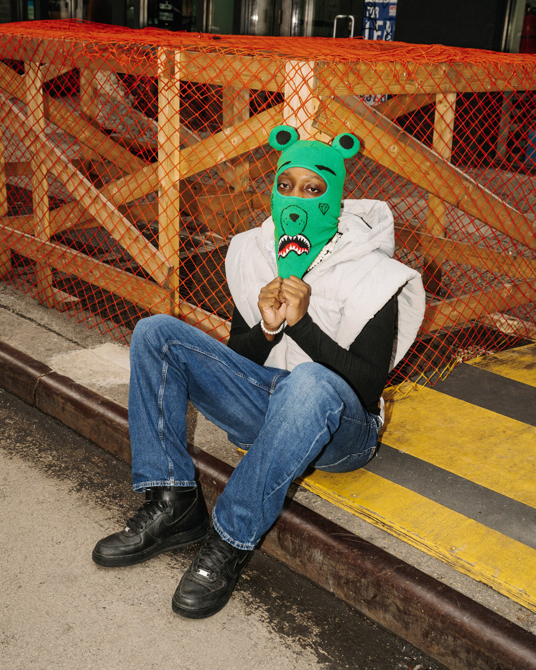 SPRAYGROUND® SKI MASK GREEN MONEY BEAR SKI MASK