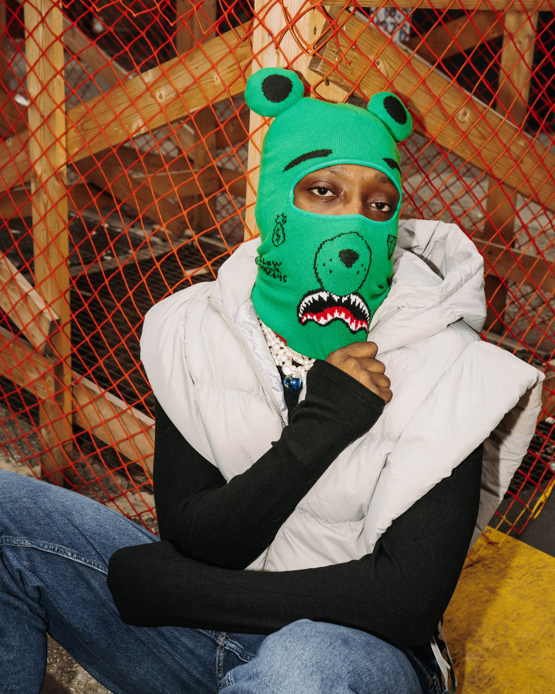 SPRAYGROUND® SKI MASK GREEN MONEY BEAR SKI MASK