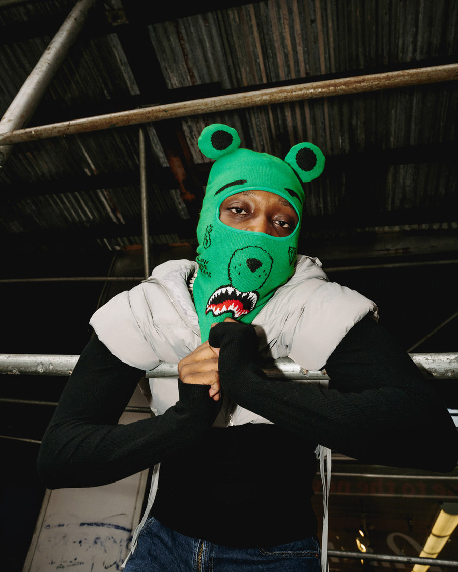 SPRAYGROUND® SKI MASK GREEN MONEY BEAR SKI MASK