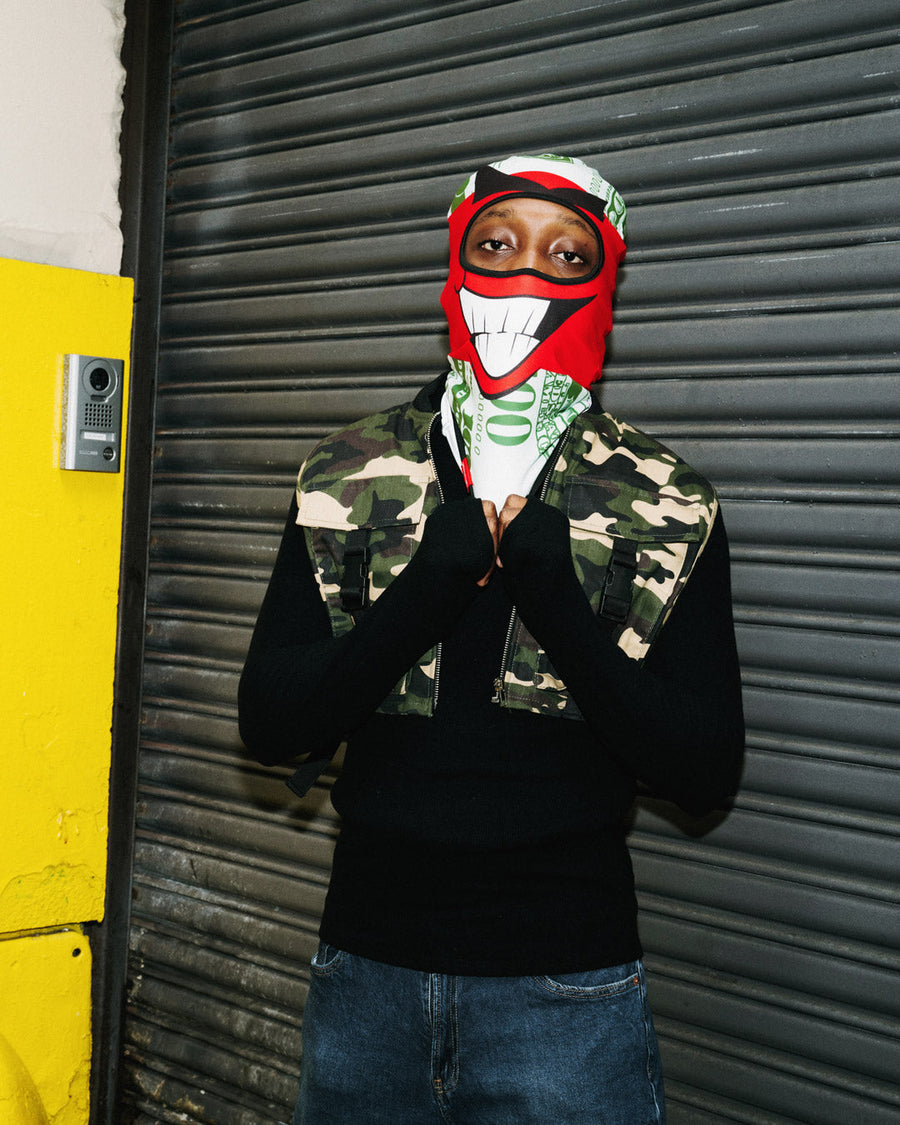 SPRAYGROUND® SKI MASK BIG MONEY BOY FACE RED SKI MASK