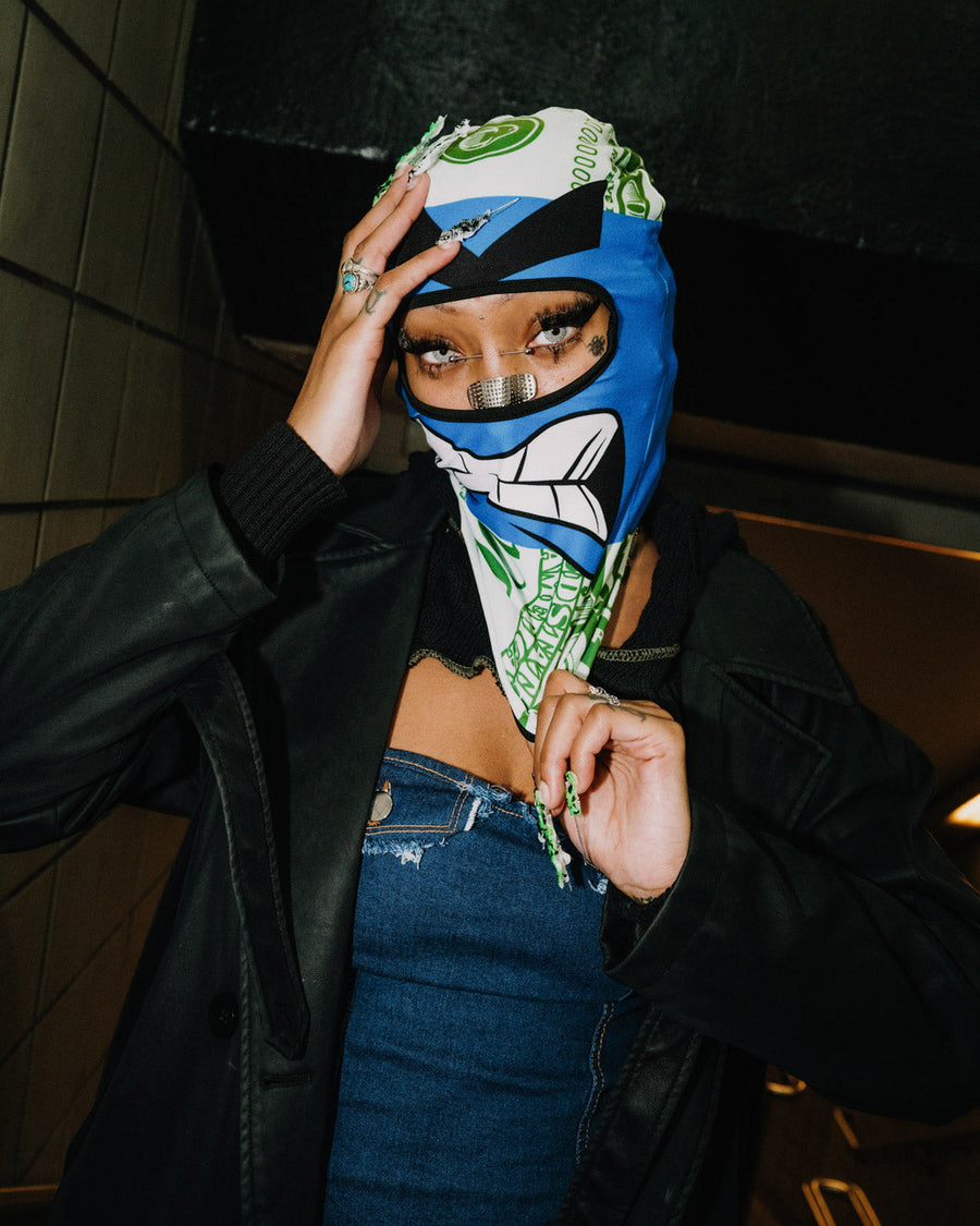 SPRAYGROUND® SKI MASK BIG MONEY BOY FACE BLUE SKI MASK