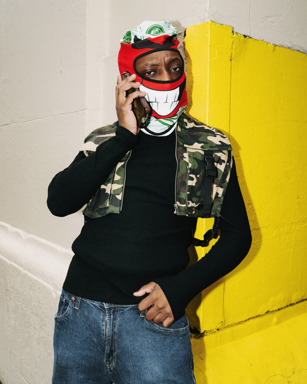 SPRAYGROUND® SKI MASK BIG MONEY BOY FACE RED SKI MASK