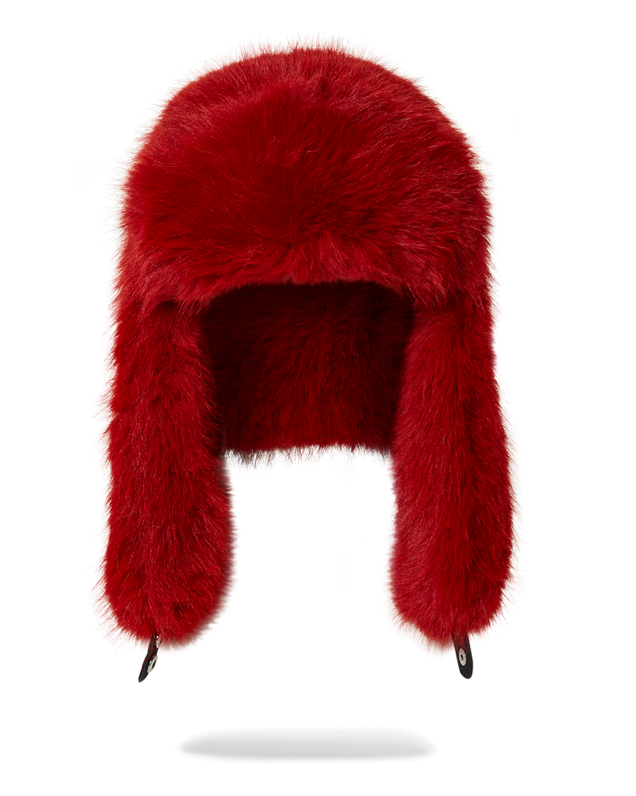 SPRAYGROUND® HAT SKY HIGH SEEKERS ARCTIC RED FUR TRAPPER HAT