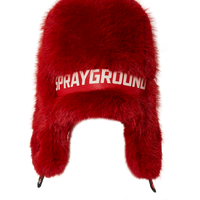 SPRAYGROUND® HAT SKY HIGH SEEKERS ARCTIC RED FUR TRAPPER HAT