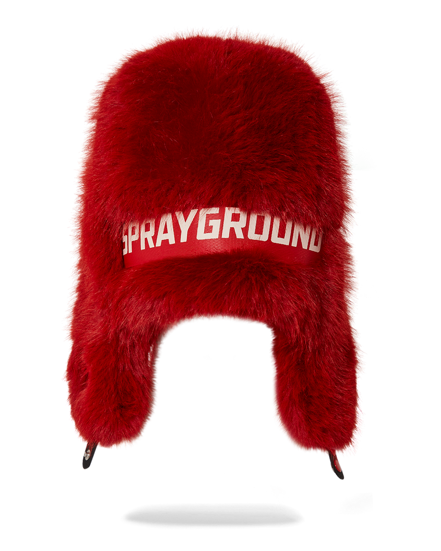 SPRAYGROUND® HAT SKY HIGH SEEKERS ARCTIC RED FUR TRAPPER HAT