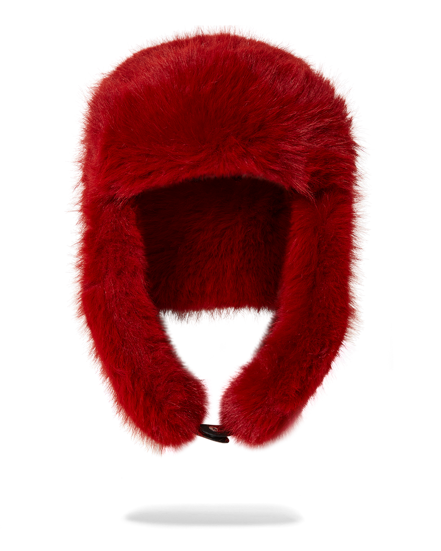 SPRAYGROUND® HAT SKY HIGH SEEKERS ARCTIC RED FUR TRAPPER HAT