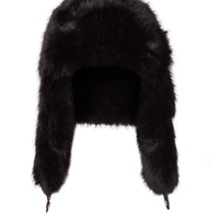 SPRAYGROUND® HAT SKY HIGH SEEKERS ARCTIC BLACK FUR TRAPPER HAT