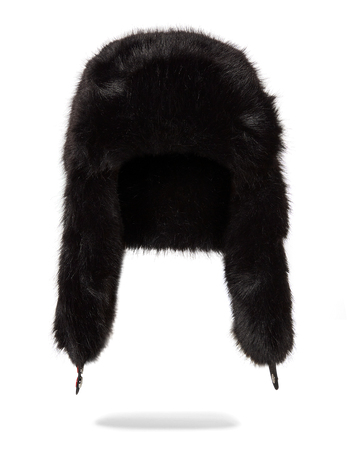 SPRAYGROUND® HAT SKY HIGH SEEKERS ARCTIC BLACK FUR TRAPPER HAT