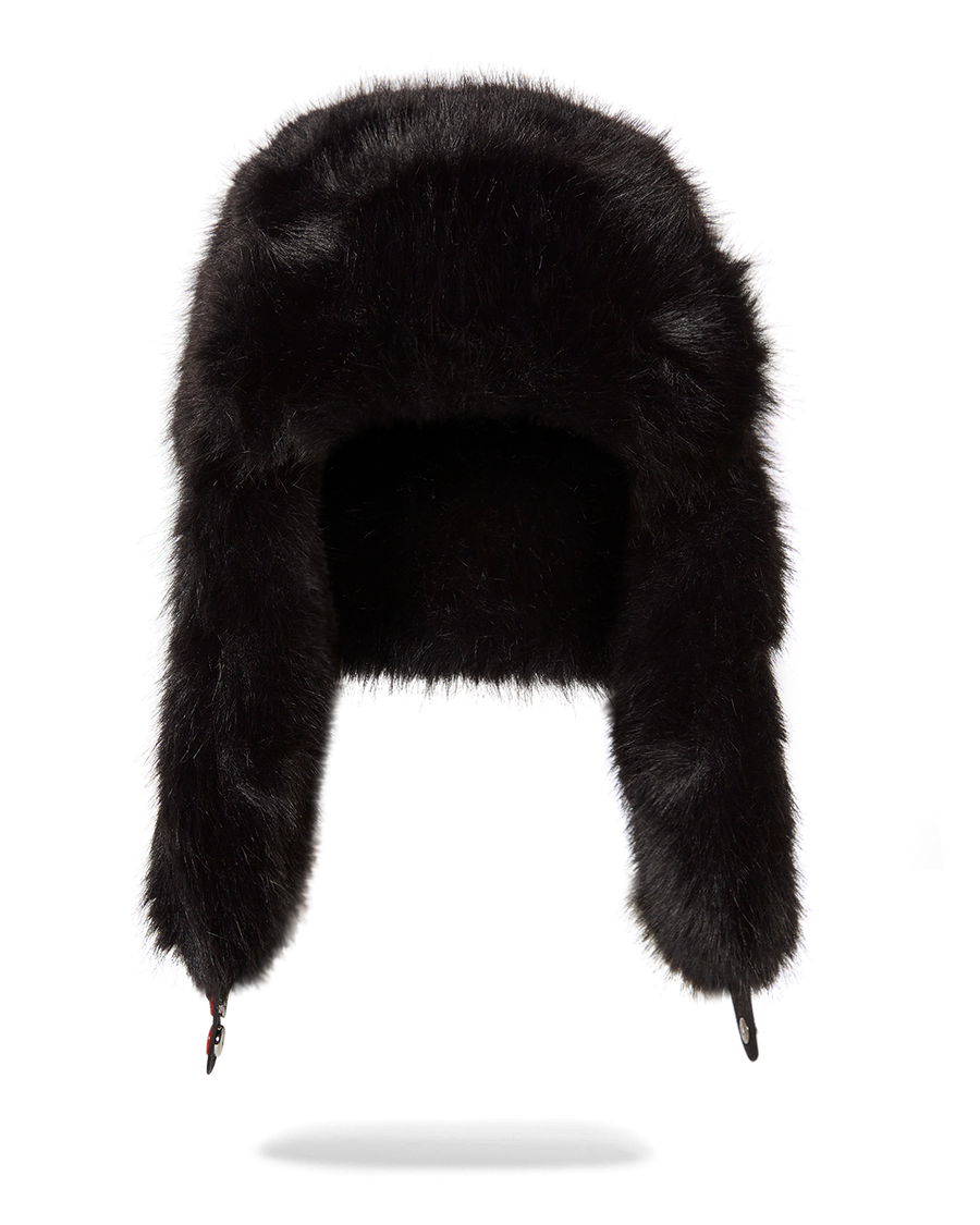 SPRAYGROUND® HAT SKY HIGH SEEKERS ARCTIC BLACK FUR TRAPPER HAT