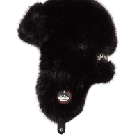 SPRAYGROUND® HAT SKY HIGH SEEKERS ARCTIC BLACK FUR TRAPPER HAT