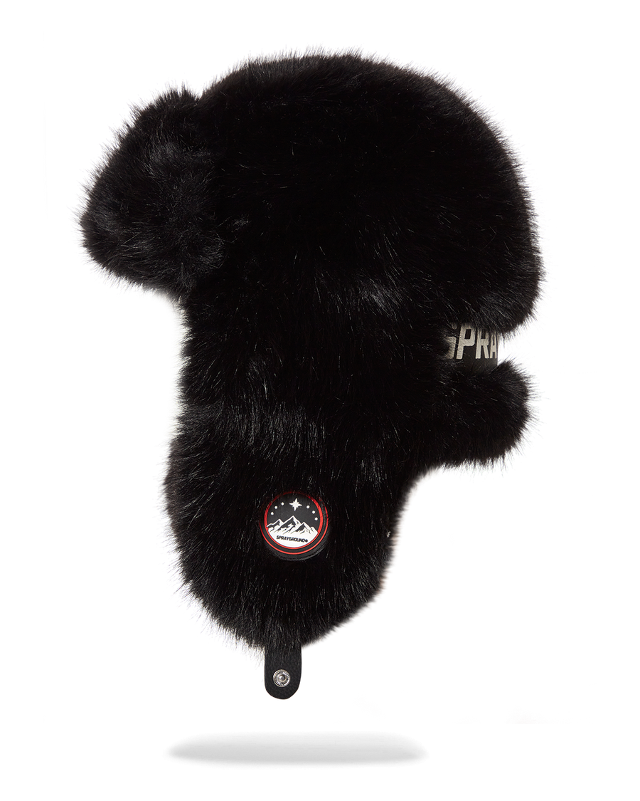 SPRAYGROUND® HAT SKY HIGH SEEKERS ARCTIC BLACK FUR TRAPPER HAT