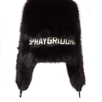 SPRAYGROUND® HAT SKY HIGH SEEKERS ARCTIC BLACK FUR TRAPPER HAT