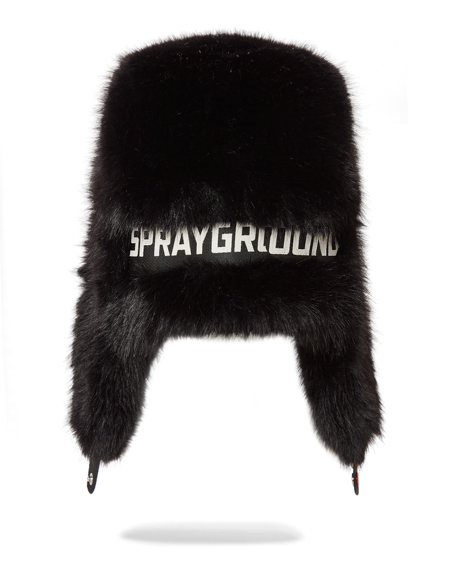 SPRAYGROUND® HAT SKY HIGH SEEKERS ARCTIC BLACK FUR TRAPPER HAT