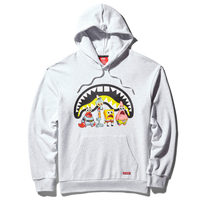 SPRAYGROUND® APPAREL SPONGEBOB CREW SHARK HOODIE (LIGHT GREY)