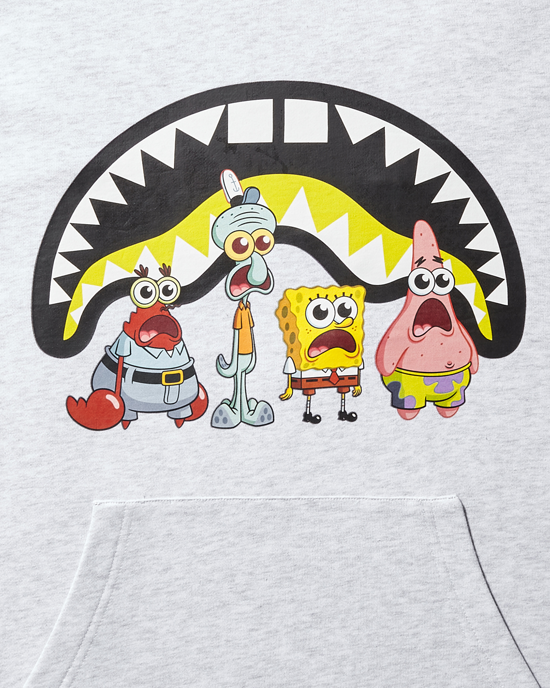 SPRAYGROUND® APPAREL SPONGEBOB CREW SHARK HOODIE (LIGHT GREY)