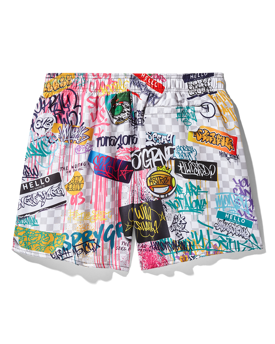 SPRAYGROUND® SWIM CREATE ANOTHER DAY SWIM SHORTS