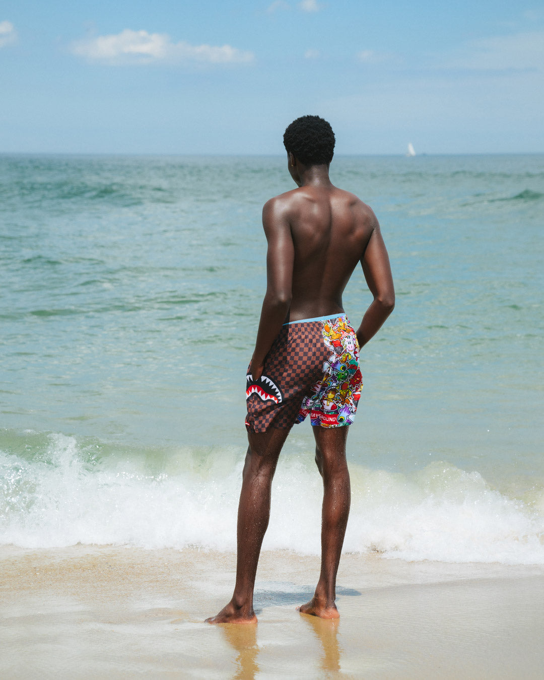 STICKER BOMB SWIM SHORTS