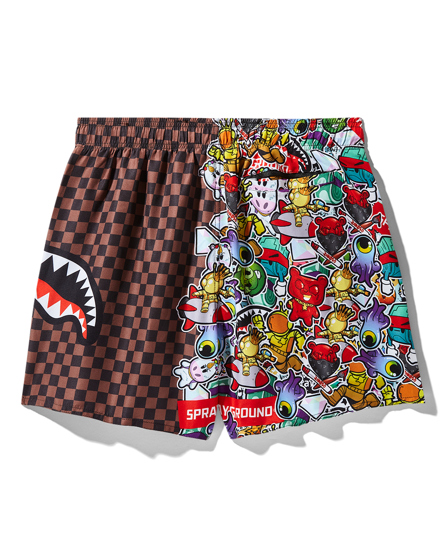 SPRAYGROUND® SWIM STICKER CREW SWIM SHORTS