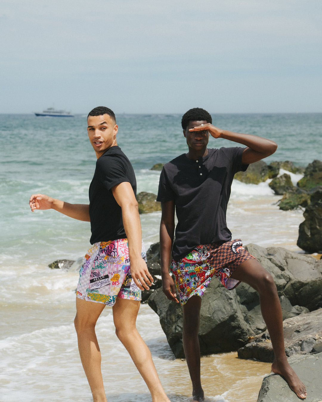 SPRAYGROUND® SWIM STICKER CREW SWIM SHORTS