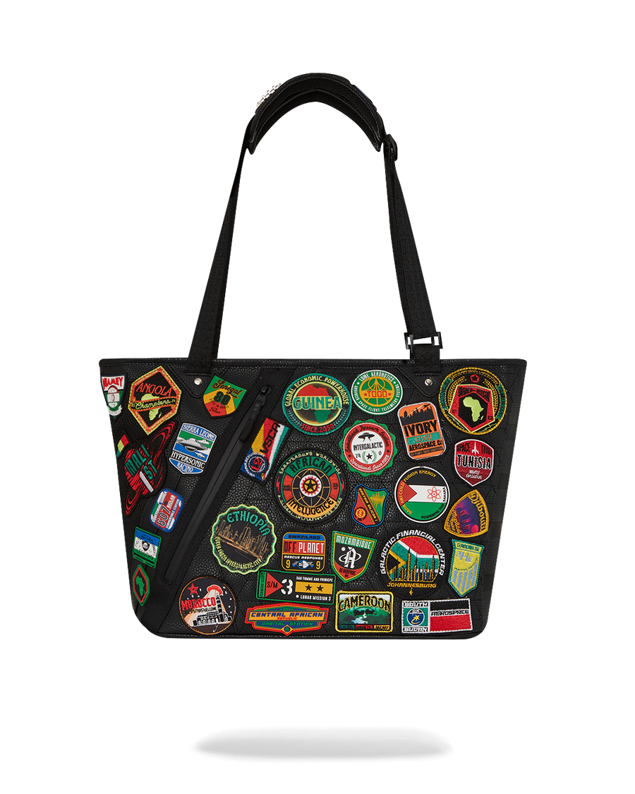 SPRAYGROUND® TOTE A.I. THE 54 (PATCHES OF AFRICA) CARGO TOTE