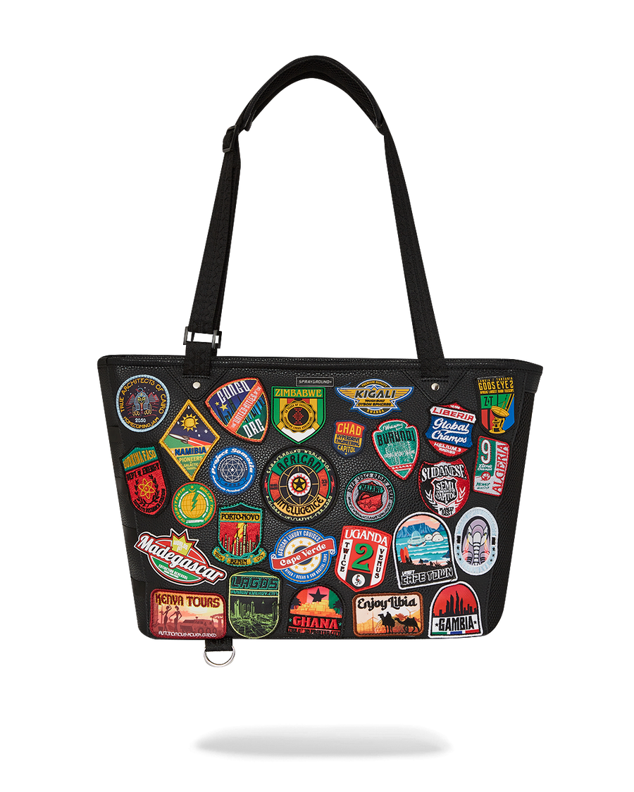 SPRAYGROUND® TOTE A.I. THE 54 (PATCHES OF AFRICA) CARGO TOTE