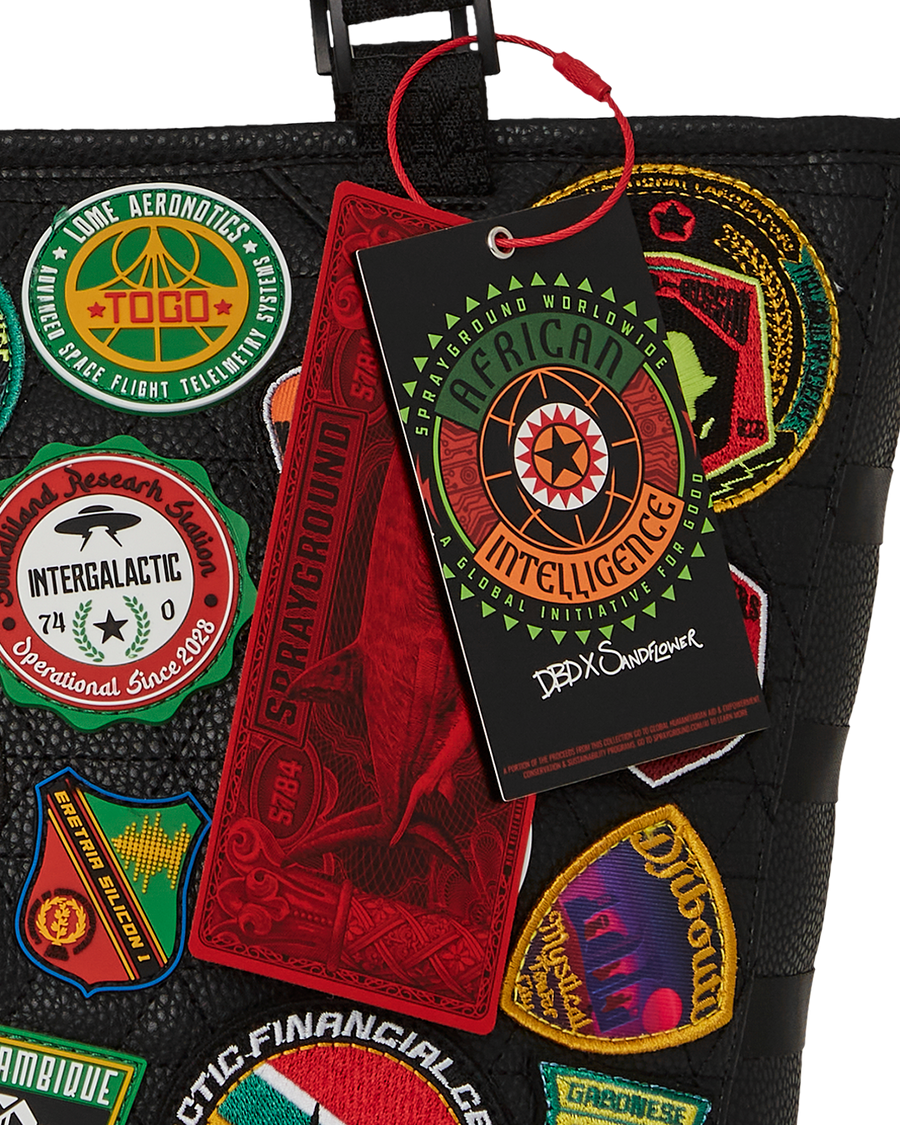 SPRAYGROUND® TOTE A.I. THE 54 (PATCHES OF AFRICA) CARGO TOTE