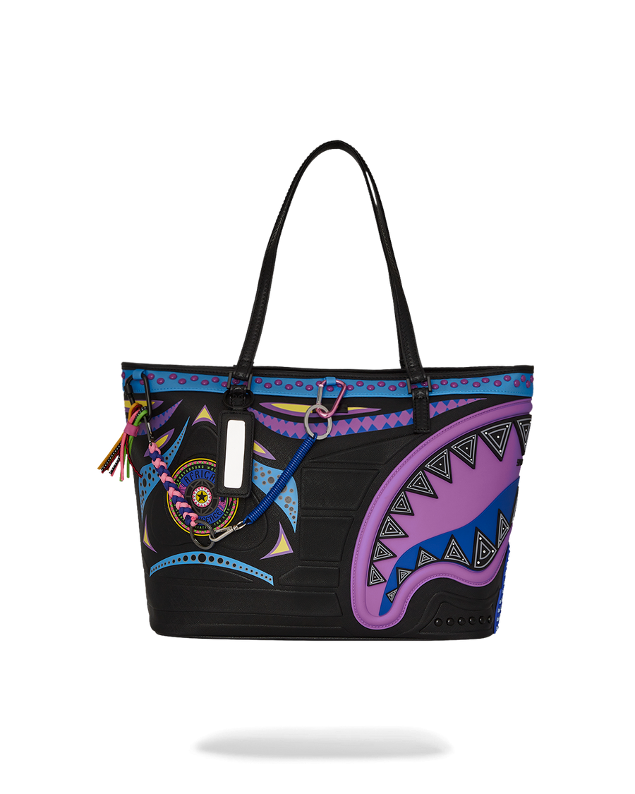 SPRAYGROUND® TOTE AFRICAN INTELLIGENCE 12 BROOKLYN & BEYOND TOTE - SANDFLOWER COLLAB