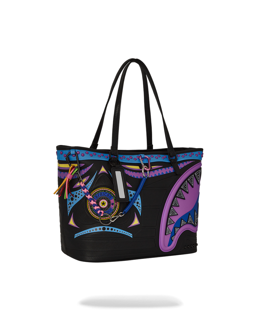 SPRAYGROUND® TOTE AFRICAN INTELLIGENCE 12 BROOKLYN & BEYOND TOTE - SANDFLOWER COLLAB