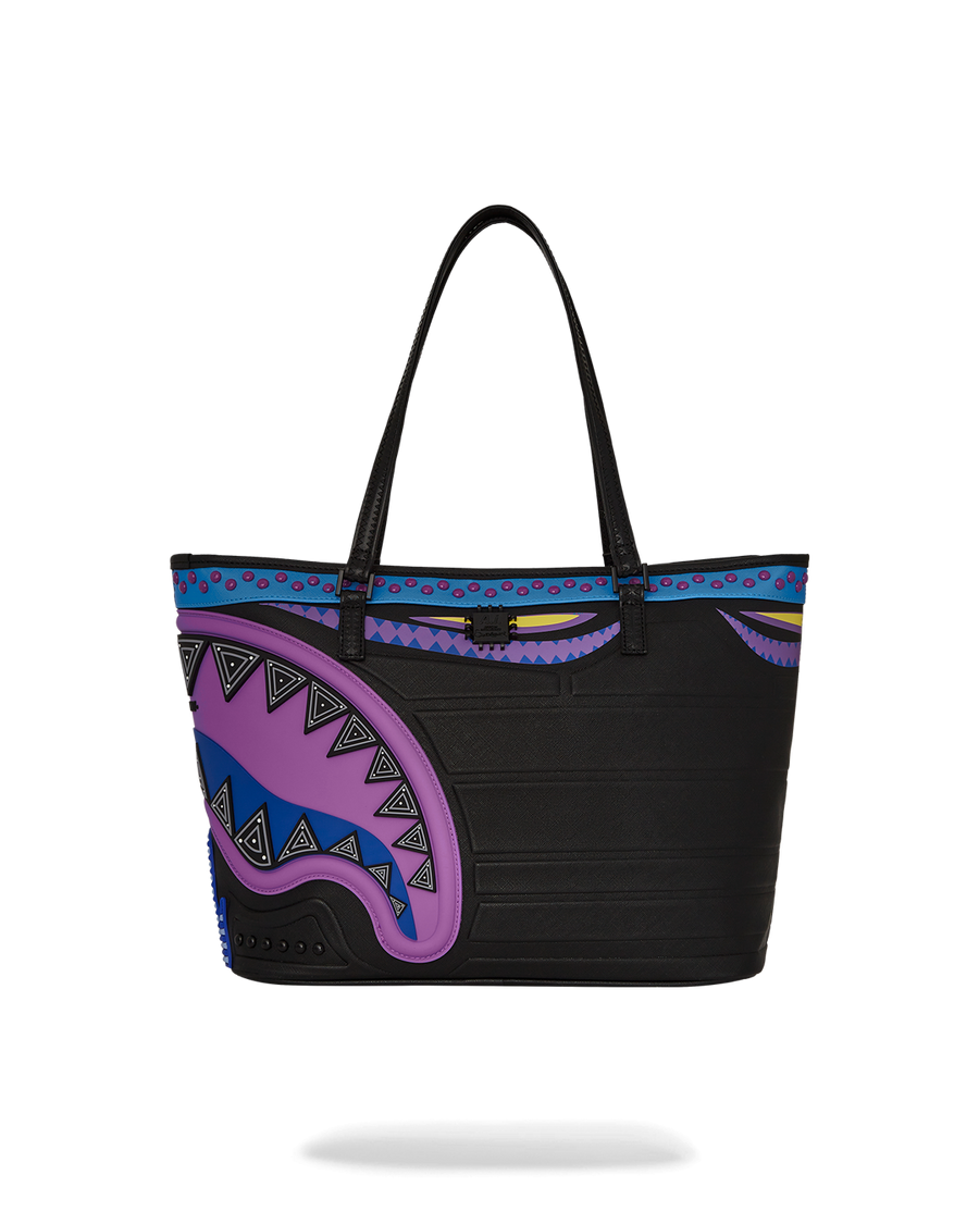 SPRAYGROUND® TOTE AFRICAN INTELLIGENCE 12 BROOKLYN & BEYOND TOTE - SANDFLOWER COLLAB