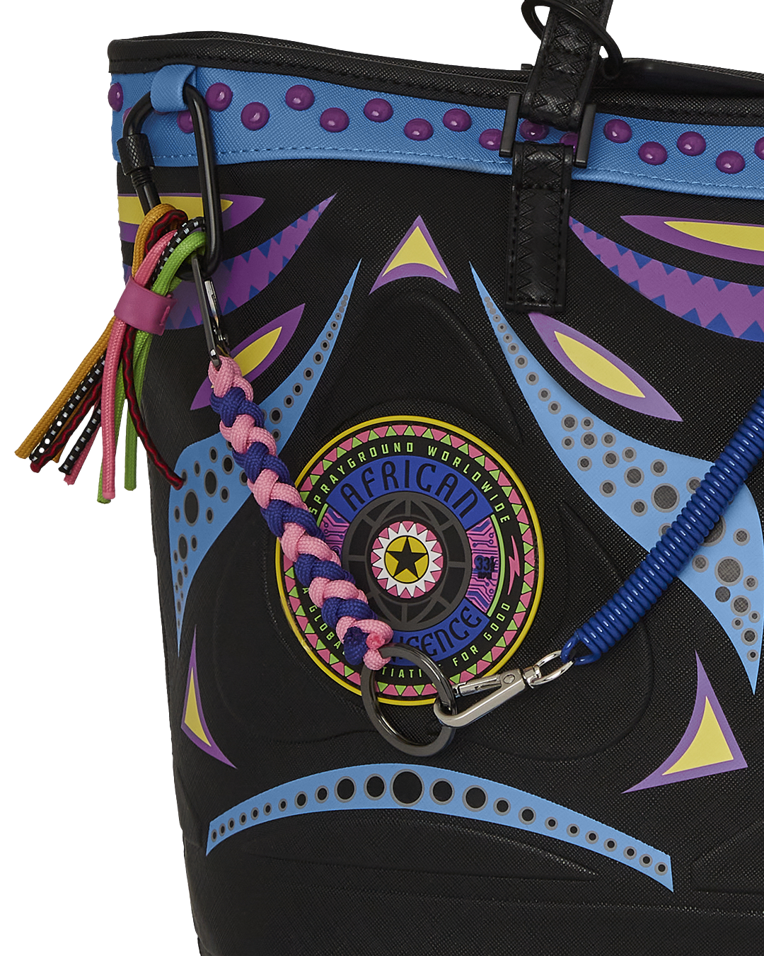 SPRAYGROUND® TOTE AFRICAN INTELLIGENCE 12 BROOKLYN & BEYOND TOTE - SANDFLOWER COLLAB