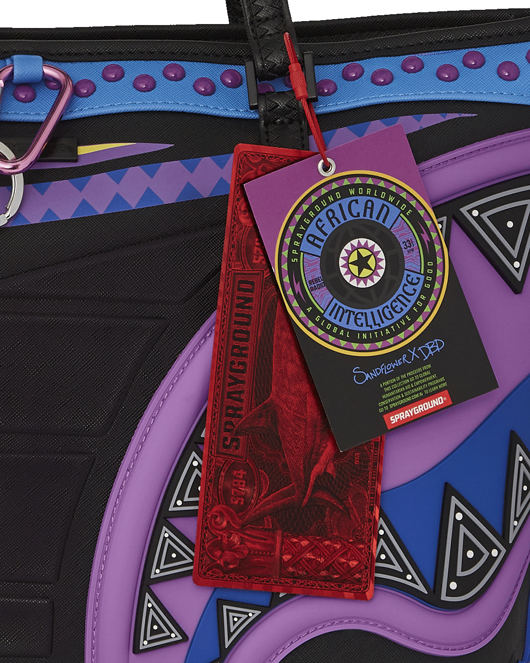 SPRAYGROUND® TOTE AFRICAN INTELLIGENCE 12 BROOKLYN & BEYOND TOTE - SANDFLOWER COLLAB