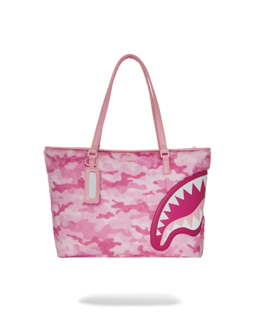 SPRAYGROUND® TOTE PINK CAMO FAUX FUR TOTE