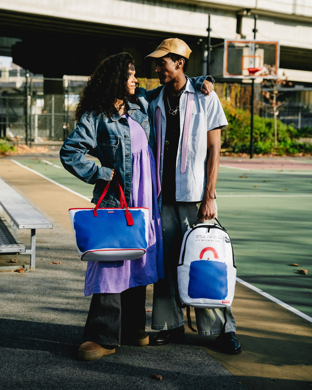 SPRAYGROUND® TOTE KEITH HARING BLUE PURSE TOTE