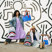 SPRAYGROUND® TOTE KEITH HARING BLUE PURSE TOTE