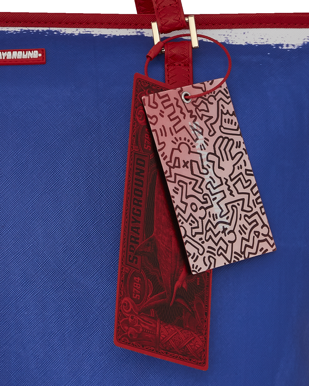 SPRAYGROUND® TOTE KEITH HARING BLUE PURSE TOTE