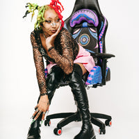 SPRAYGROUND® GAMING CHAIR AFRICAN INTELLIGENCE 12 BROOKLYN & BEYOND GAMING CHAIR - SANDFLOWER COLLAB