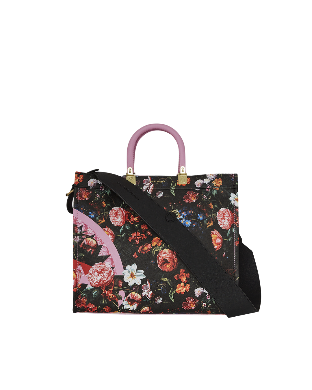 PINK FLOWERS TORTUGA TOTE