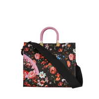 PINK FLOWERS TORTUGA TOTE