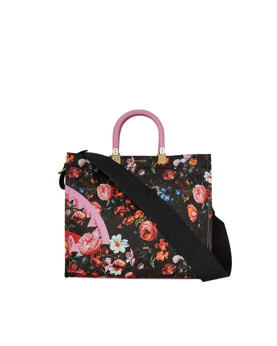 PINK FLOWERS TORTUGA TOTE