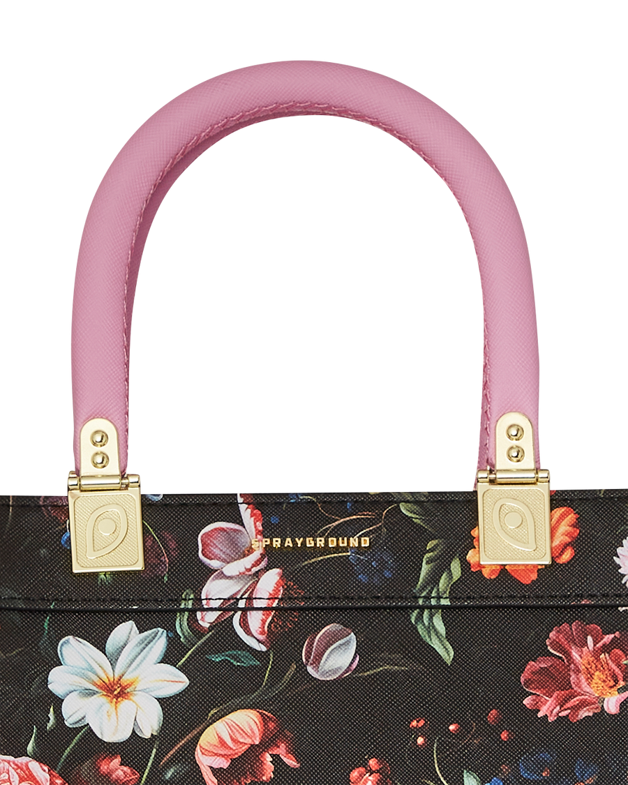 PINK FLOWERS TORTUGA TOTE