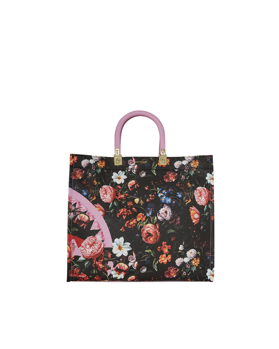 PINK FLOWERS TORTUGA TOTE