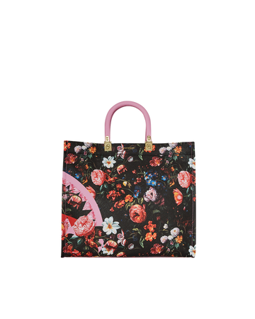 PINK FLOWERS TORTUGA TOTE