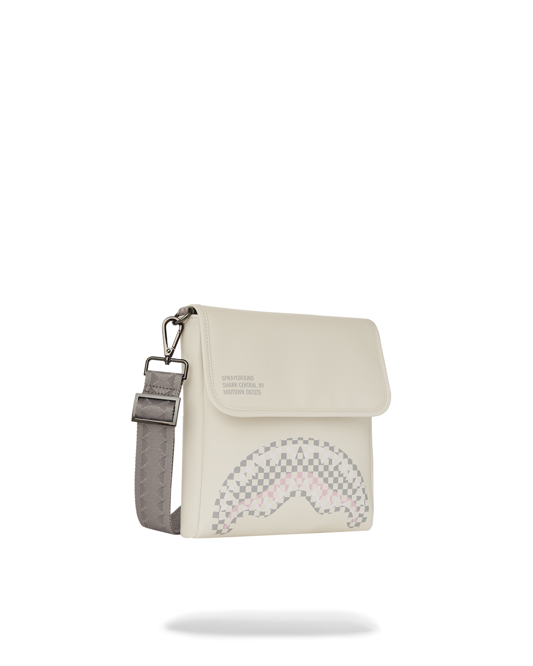 CREAM CHECK SHARK CENTRAL MESSENGER SLING BAG