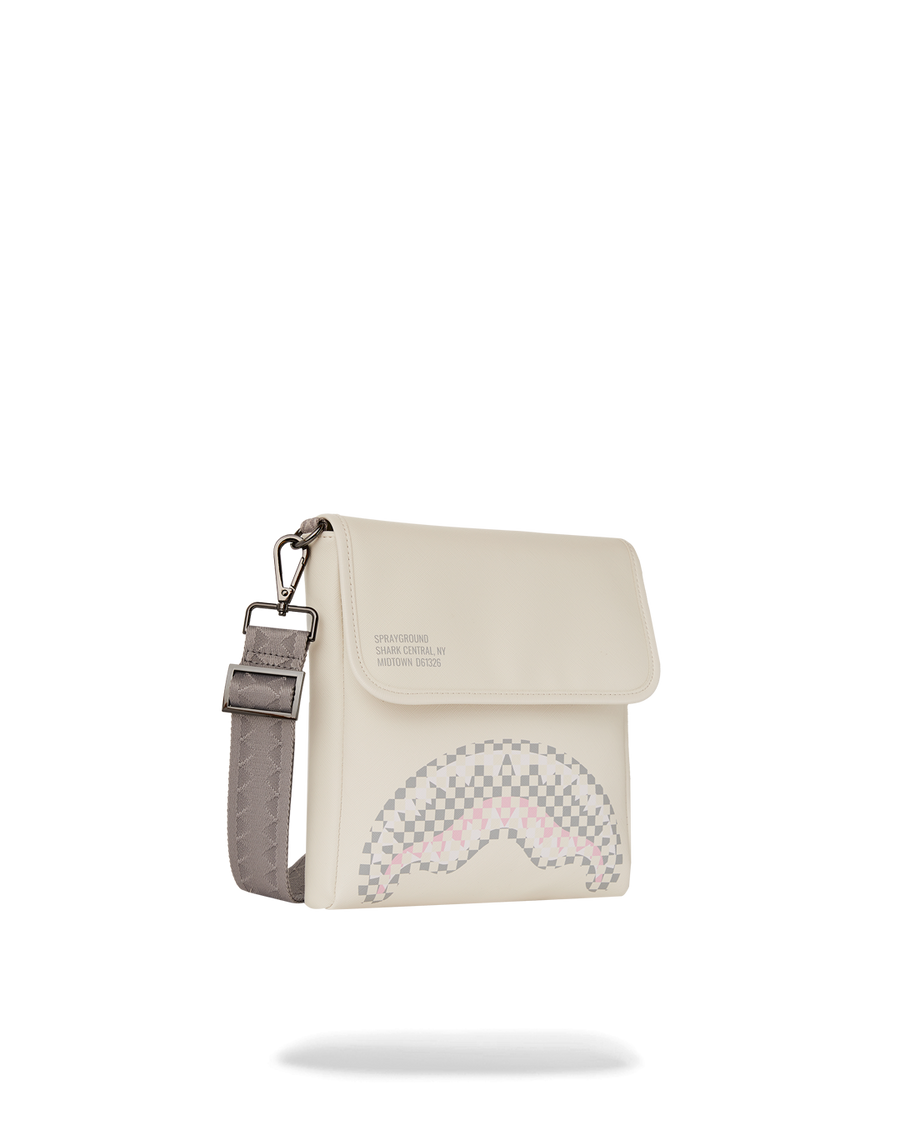 CREAM CHECK SHARK CENTRAL MESSENGER SLING BAG