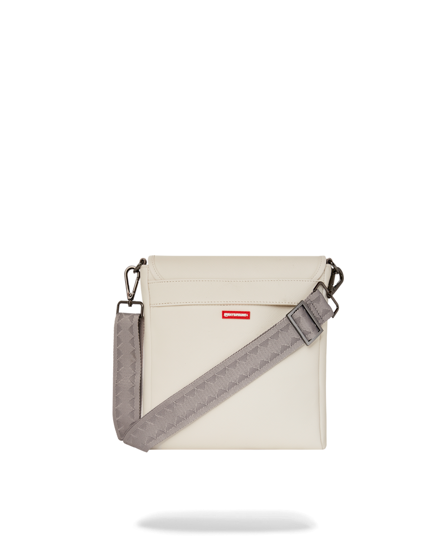 CREAM CHECK SHARK CENTRAL MESSENGER SLING BAG